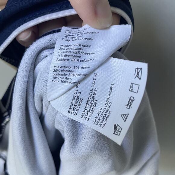 Speedo Women's One Piece Swimsuit,Keyhole Racerback, Moderate Cut Sz Med Navy - Picture 10 of 14